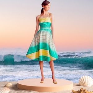 $198 Anthropologie Maxi Dress Petite 12 PL Tracy Reese Cut Outs Tulle Underskirt
